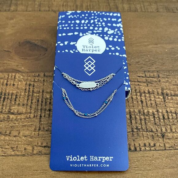 Violet Harper - Isabella Beaded Layered Necklace & Bracelet Set - New! - Picture 2 of 2